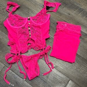 Pinklicious Lace Lingerie Set NWT
